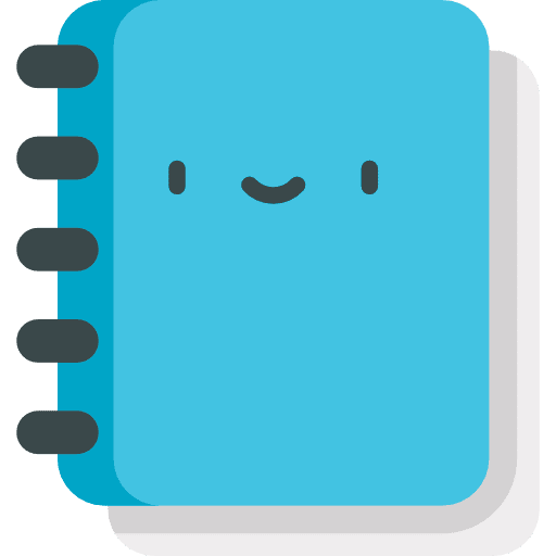 Notebook bookmark education agenda icon