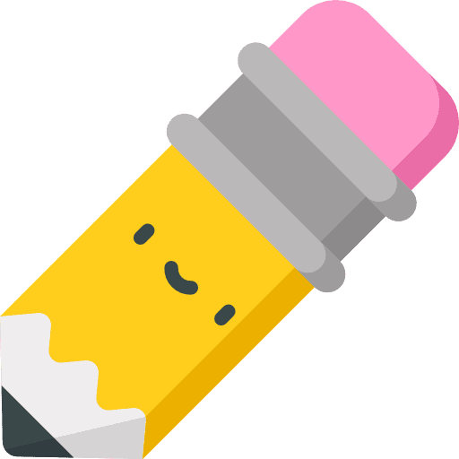 Pencil draw tools and utensils writing icon