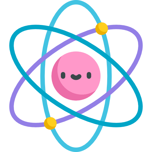 Atom atom physics education icon