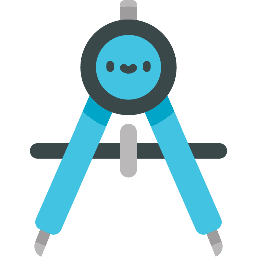 Compass tools and utensils drawing school materials icon