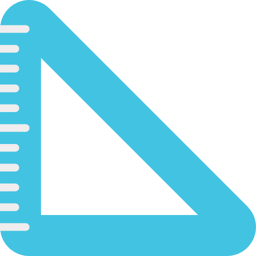 Square square rulers measuring icon