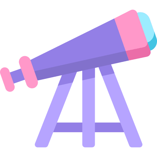 Telescope education tools and utensils science icon