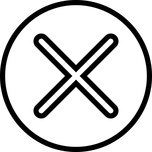 Cross game cross failed icon