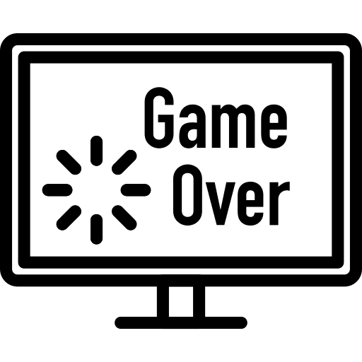 Game over gaming game over game console icon