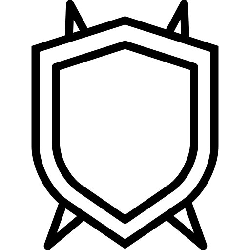 Shield gaming triangle interface icon