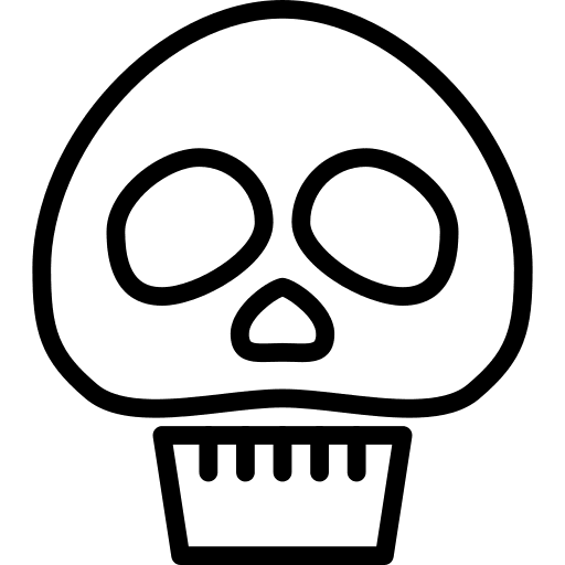 Skull signs skull poisonous icon