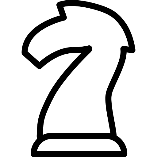 Chess strategy sports and competition knight icon