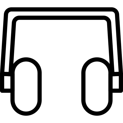 Headphones sound technology audio icon