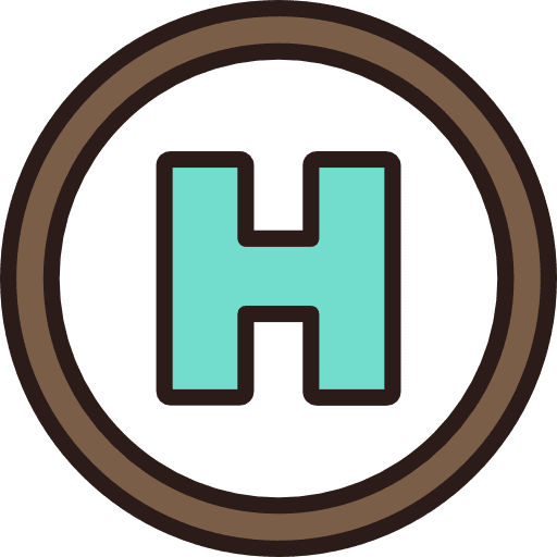 Helipad transport healthcare and medical landing icon