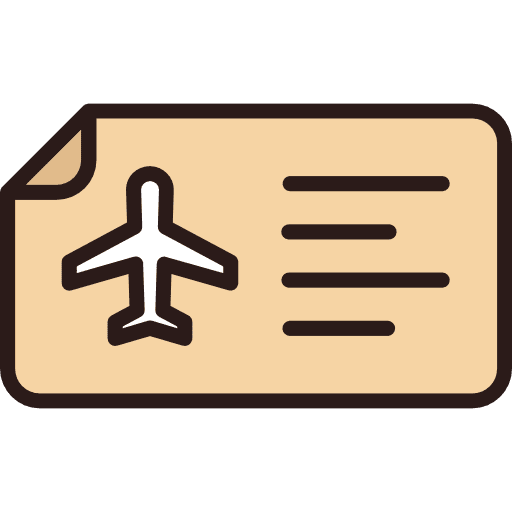 Ticket passage boarding pass plane ticket icon