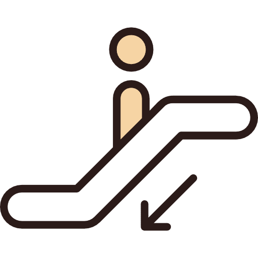 Escalator escalator escalator sign up arrow icon