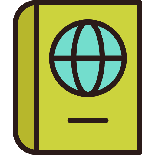 Passport identification passport document icon