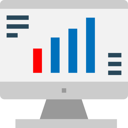 Monitor monitor seo and web business and finance icon