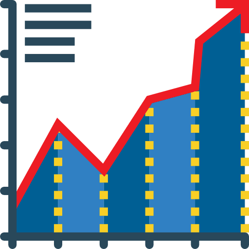 Web analytics business and finance business stats icon