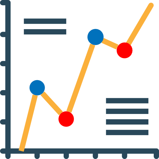 Bar chart seo and web profits business and finance icon