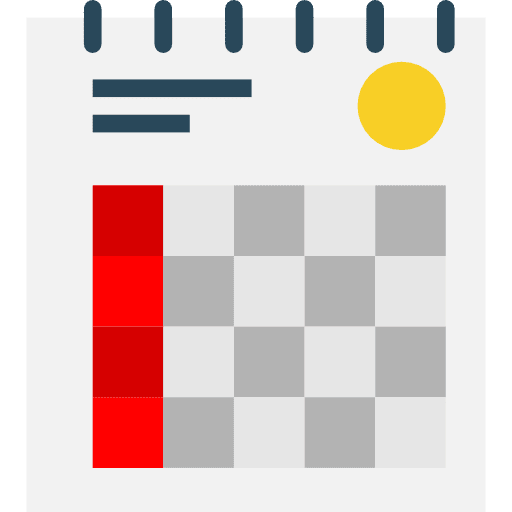 Calendar date time and date interface icon