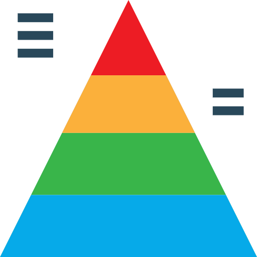 Pyramid business graphic pyramid chart icon