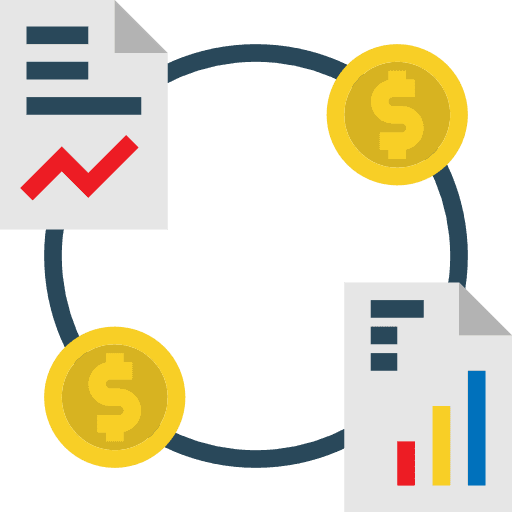 Document business and finance money document icon