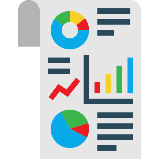 Stats business and finance marketing bars icon