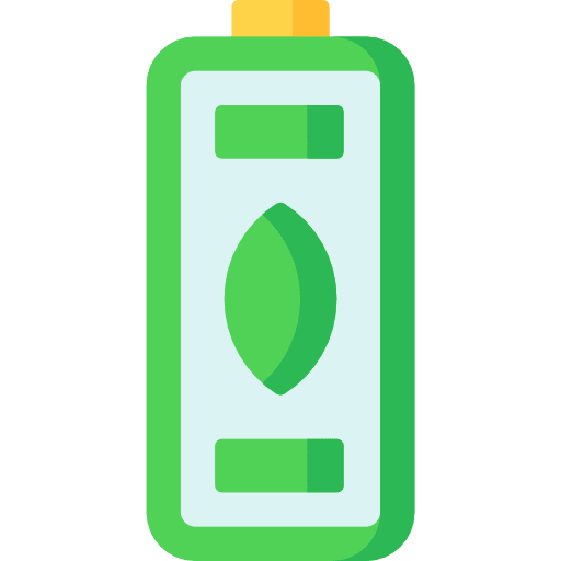 Battery battery level ecology and environment technology icon