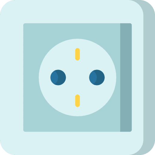 Socket electronic plug electrical icon