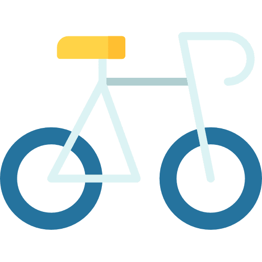 Bicycle hobbies and free time transportation activity icon