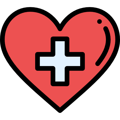Health shapes and symbols hospital heart icon