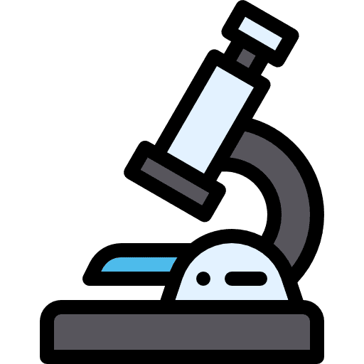 Microscope observation tools and utensils scientific icon
