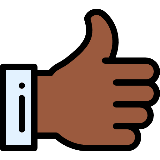 Hand business and finance thumbs up good job icon