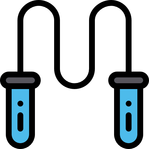 Jump skip rope jumping rope tools and utensils icon