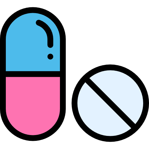 Pills medical healthcare and medical drug icon