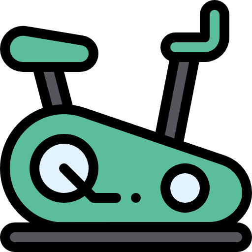 Stationary bike stationary bike sports and competition gym icon