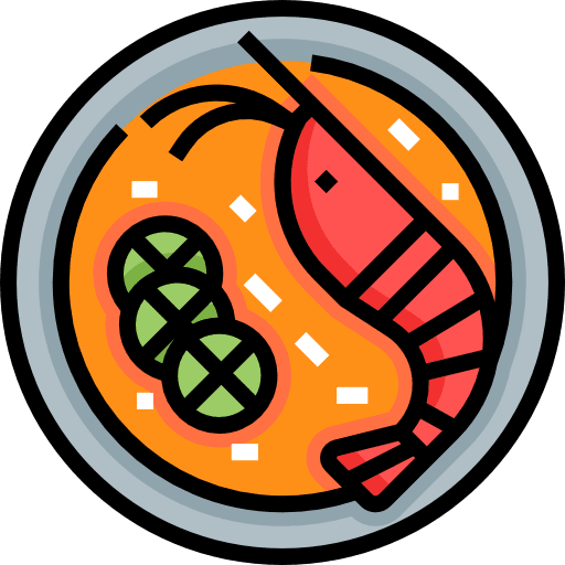 Tom yum goong food tom yum shrimp icon