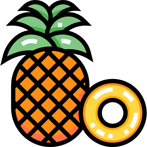 Pineapple healthy food natural pineapple icon