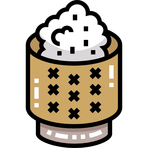 Rice asian nutrition gastronomy icon