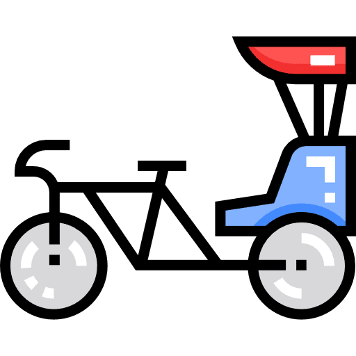 Tuk tuk tourism rickshaw three wheeler icon