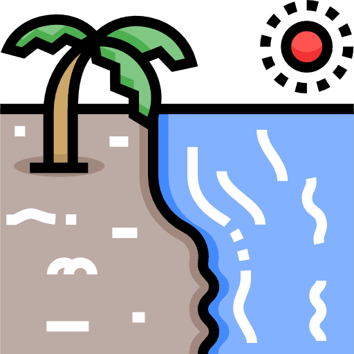 Beach scenery nature beach icon