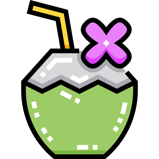 Coconut food and restaurant alcoholic drinks holidays icon