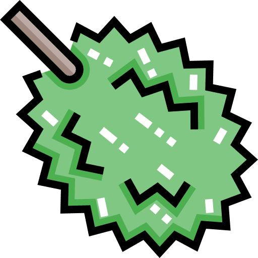 Durian vegan food organic icon