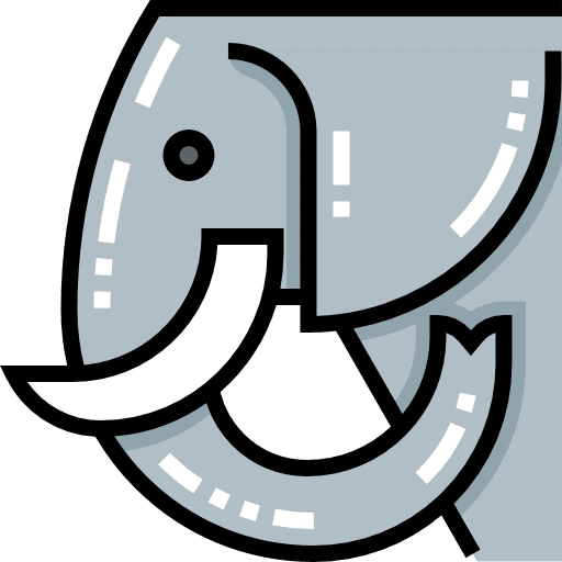 Elephant zoo mammal cultures icon