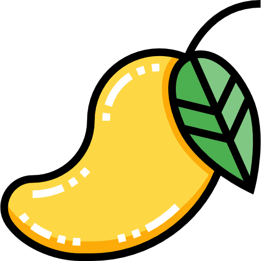 Mango healthy food fruit vegetarian icon