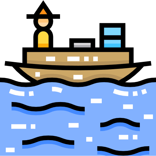 Boat sail thai transport icon