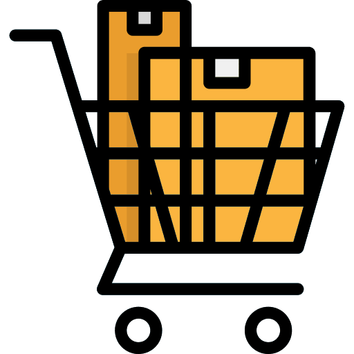 Shopping cart supermarket online store commerce and shopping icon