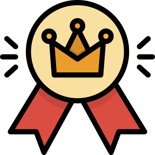Medal certificate winner certification icon