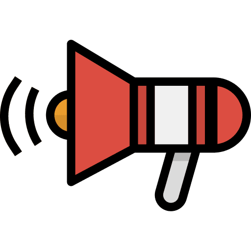 Megaphone communications loudspeaker promotion icon