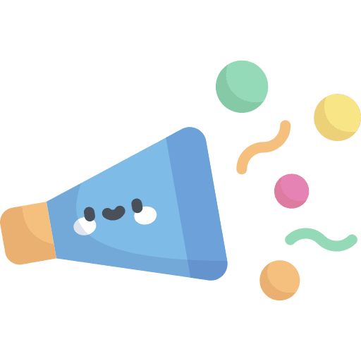 Confetti fun birthday and party confetti icon