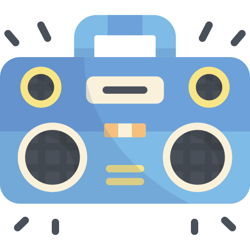 Stereo music and multimedia technology music player icon