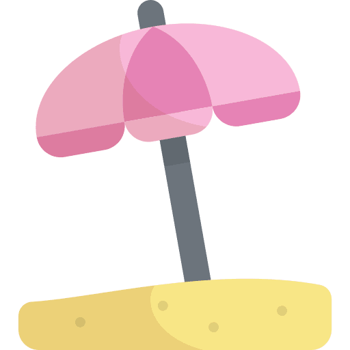 Sun umbrella sun holidays summer icon