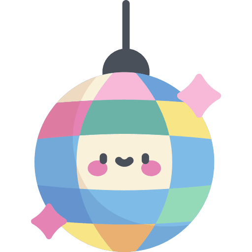 Mirror ball mirror ball birthday and party disco icon