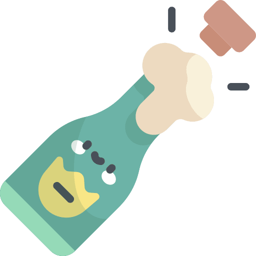 Champagne birthday and party alcoholic drinks champagne icon